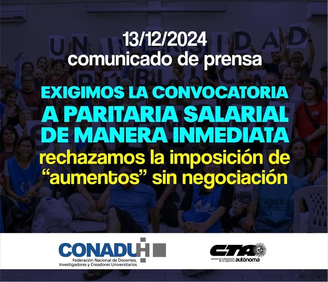 Comunicado de prensa CONADU H