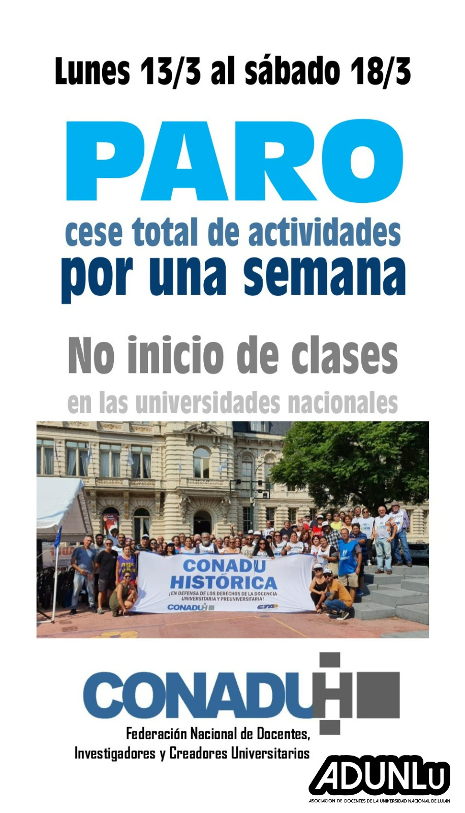 Material De Difusión Paro Del 13 Al 18 De Marzo 2023 Asociación De Docentes De La 7354